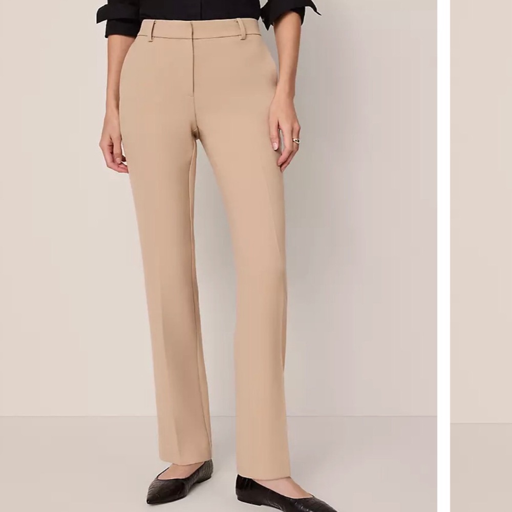 Ann Taylor Sophia Straight Leg Tan Pants